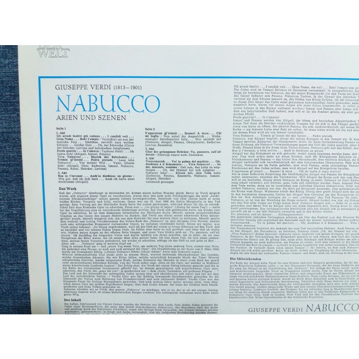 VERDI NABUCCO ARIEN UND SZENEN OPER DER WELT  LP