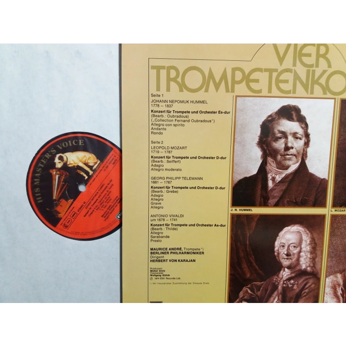 VIVALDI TELEMANN MOZART HUMMEL TROMPET LP
