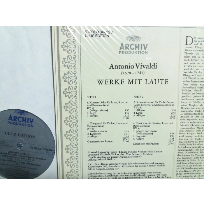 VIVALDI WERKE MIT LAUTE