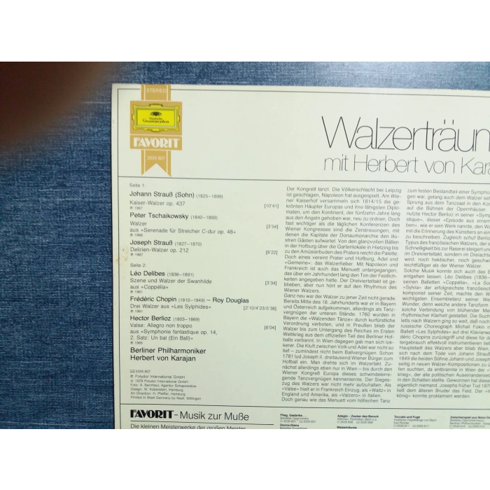 WALZERTRAUM KAISER DELIRIEN KARAJAN MUSIC LP