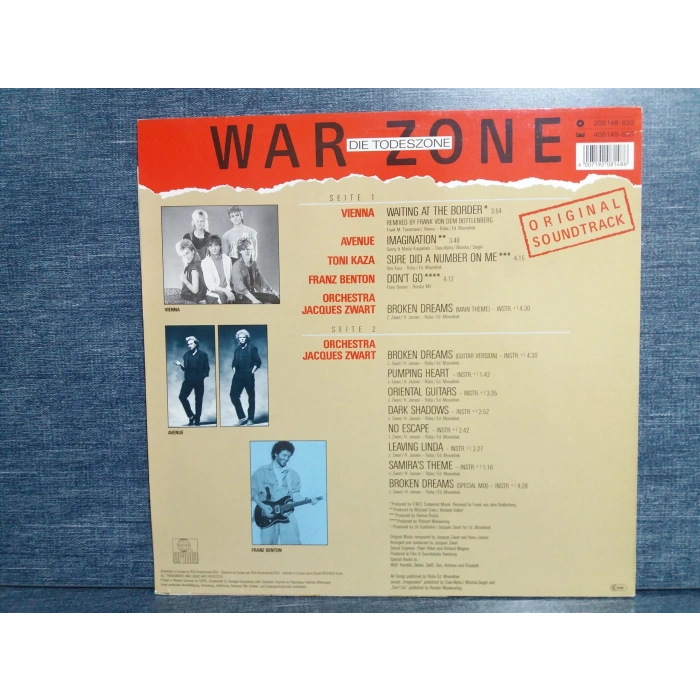 WAR ZONE SOUNDTRACK MUSIC LP