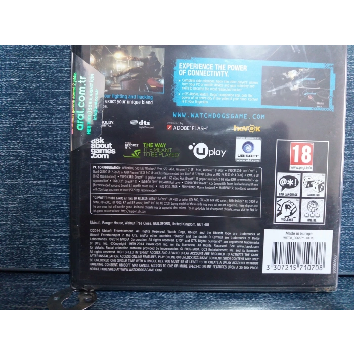 WATCH DOGS PC OYUN (SIFIR)