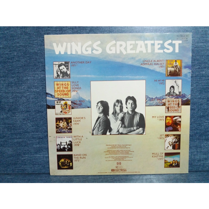 WINGS PAUL McCARTNEY GREATEST HITS MUSIC LP