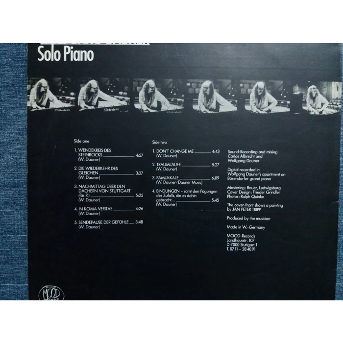 WOLFGANG DAUNER SOLO PIANO JAZZ LP