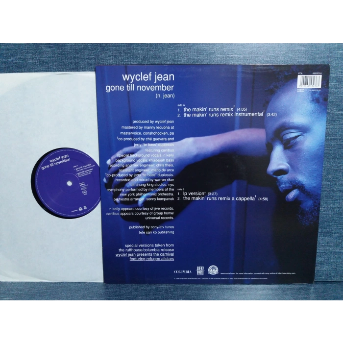 WYCLEF JEAN GONE TILL NOVEMBER MAXI LP