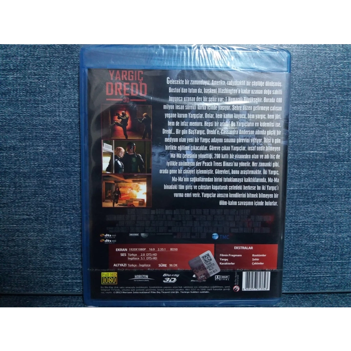YARGIÇ DREDD FİLM BLURAY (SIFIR) 3 D