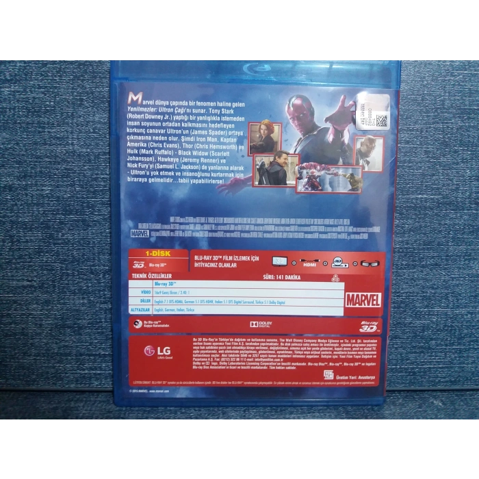 YENİLMEZLER ULTRON ÇAĞI FİLM BLURAY