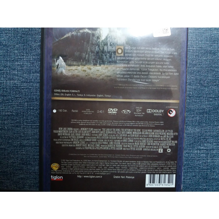 YÜZÜKLERİN EFENDİSİ KRALIN DÖNÜŞÜ  DVD FİLM