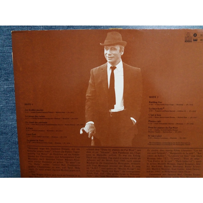 YVES MONTAND GREATEST HITS MUSIC LP