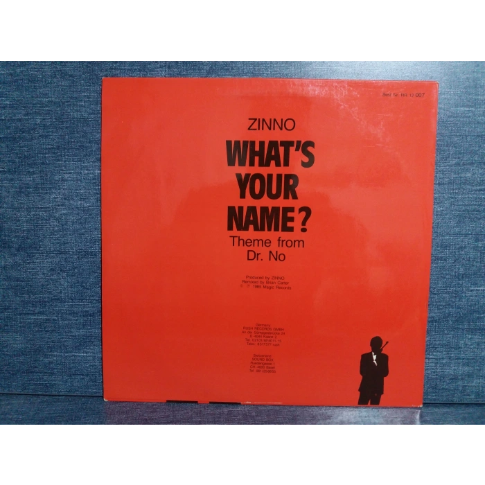 ZINNO WHATS YOUR NAME THEME FROM DR NO MAXI LP