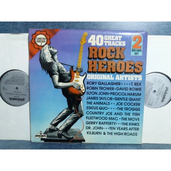 40 GREAT TRACKS ROCK HEROES  MUSIC 2 LP
