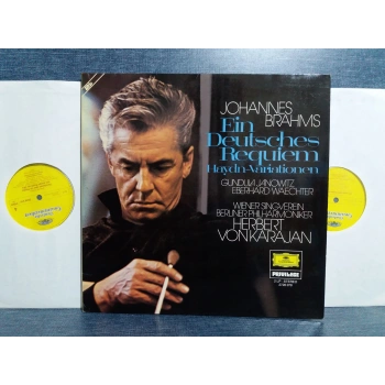 JOHANNES BRAHMS DEUTSCHES REQUIEM KARAJAN 2 LP