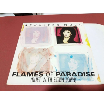 JENNIFER RUSH ELTON JOHN FLAMES OF PARADISE  MAXI LP