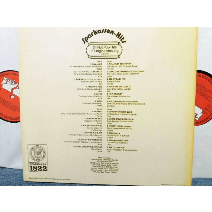 24 HOT POP HITS  2 LP