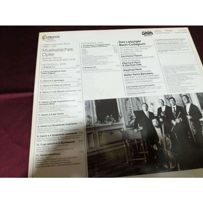 JS BACH A MUSICAL OFFERING