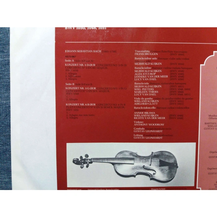 BACH BRANDENBURGISCHES KONZERT 3 . 5 . 6 GUSTAV LEONHARDT