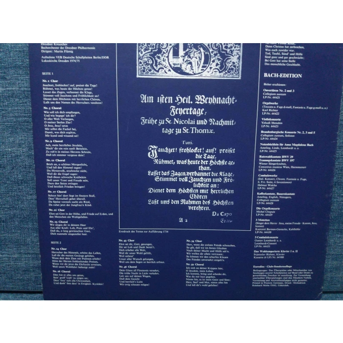 BACH EDITION CHORE AND CHORALE