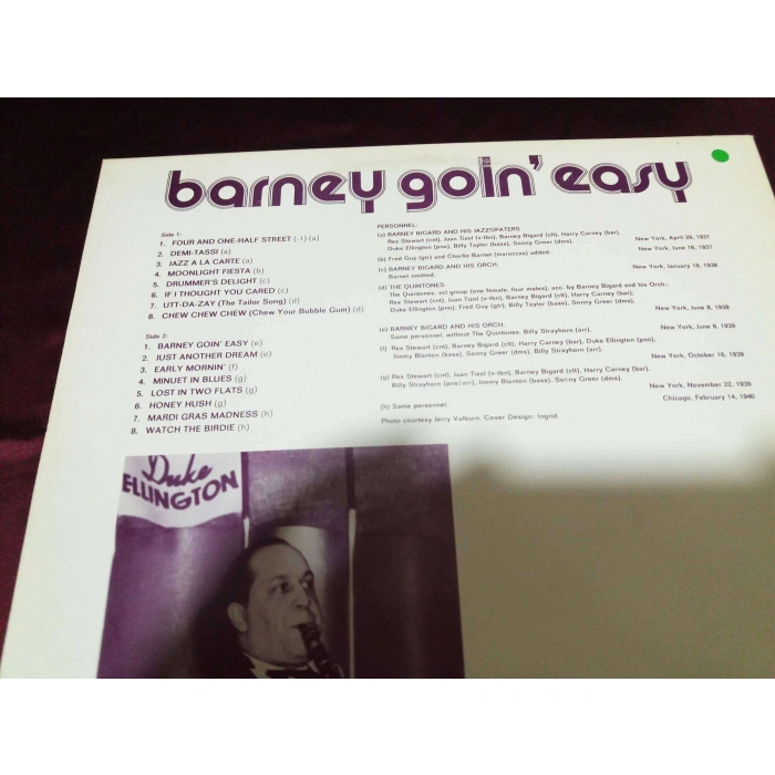 BARNEY BIGARD HIS JAZZ 1937/40