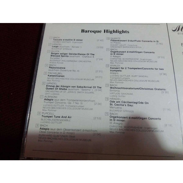 BAROQUE TOCCATA LARGO KANON ADAGIO MINUET