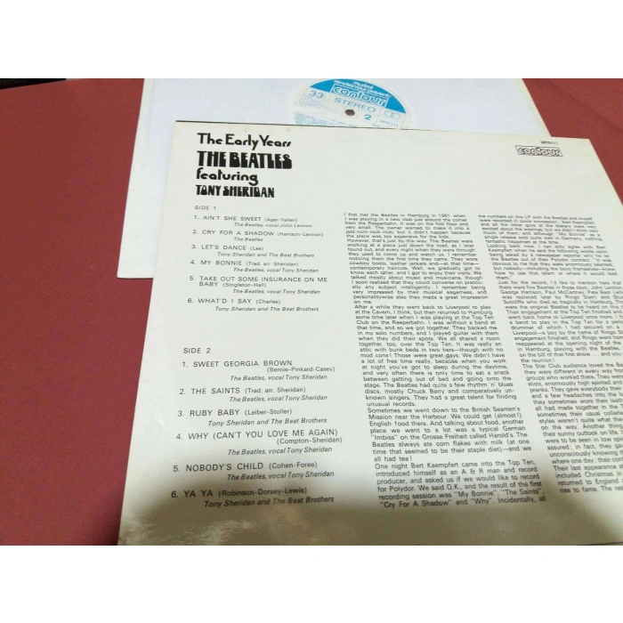 BEATLES EARLY YEARS FEAT TONY SHERIDAN