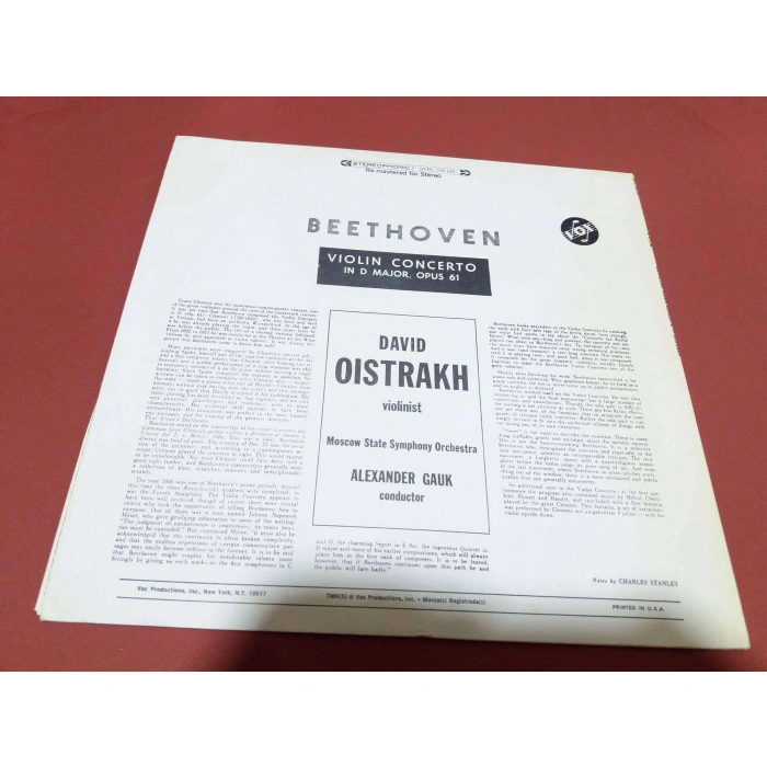 BEETHOVEN CONCERTO VIOLIN DAVID OISTRAKH