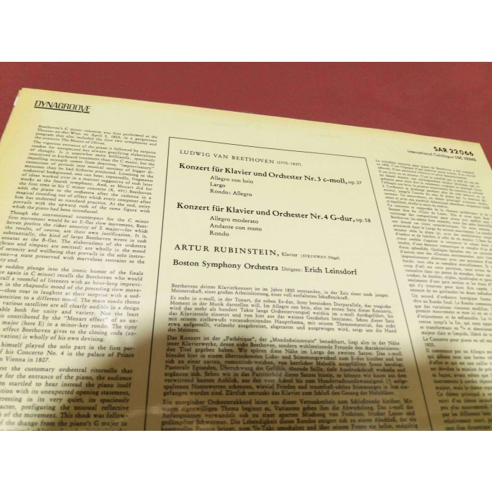 BEETHOVEN KLAVIER Nr.3-4  ARTUR RUBINSTEIN
