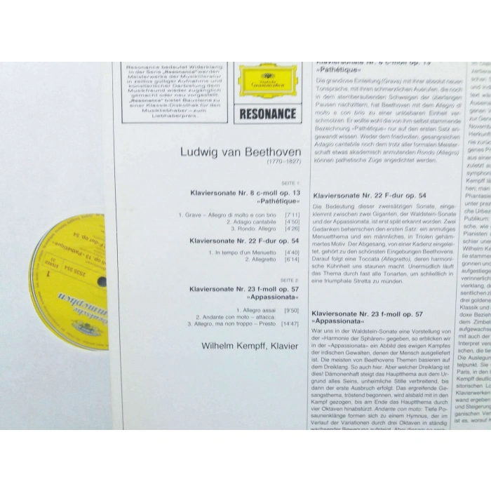 BEETHOVEN KLAVIERSONATEN Nr.8 - Nr.22-23  WILHELM KEMPFF