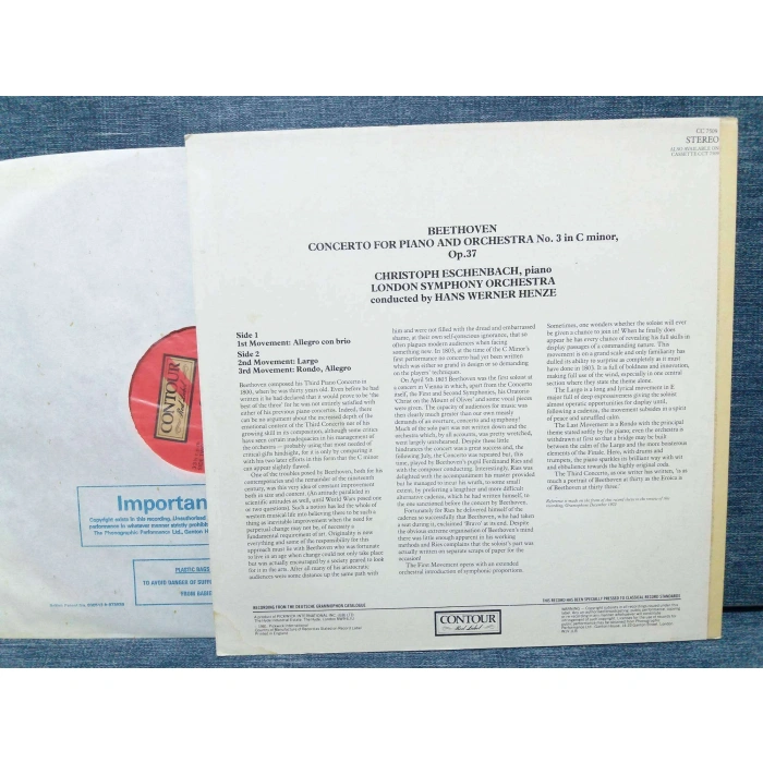 BEETHOVEN PIANO CONCERTO Nr.3 ESCHENBACH