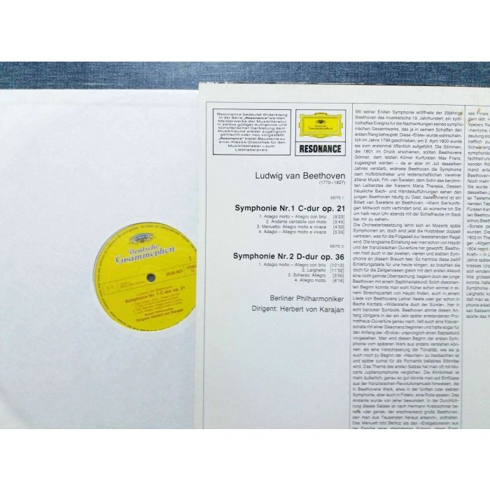 BEETHOVEN SYMPHONIEN Nr.1-Nr.2 HERBET KARAJAN