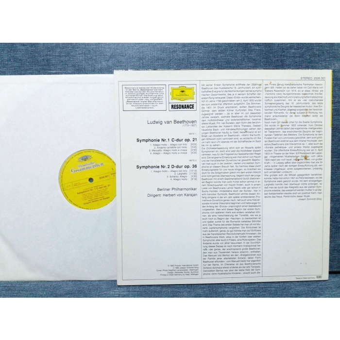 BEETHOVEN SYMPHONIEN Nr.1-Nr.2 HERBET KARAJAN