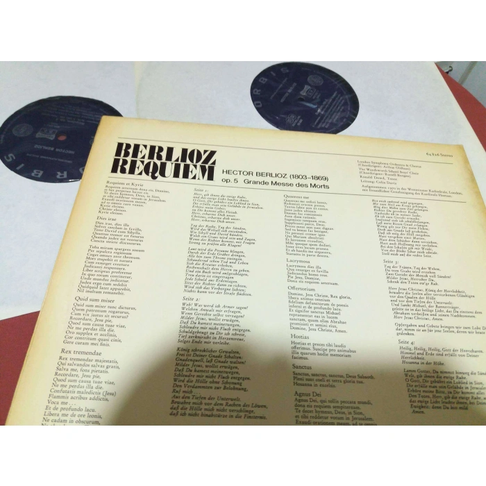BERLIOZ REQUIEM LONDON SYM COLIN DAVIS 2 LP