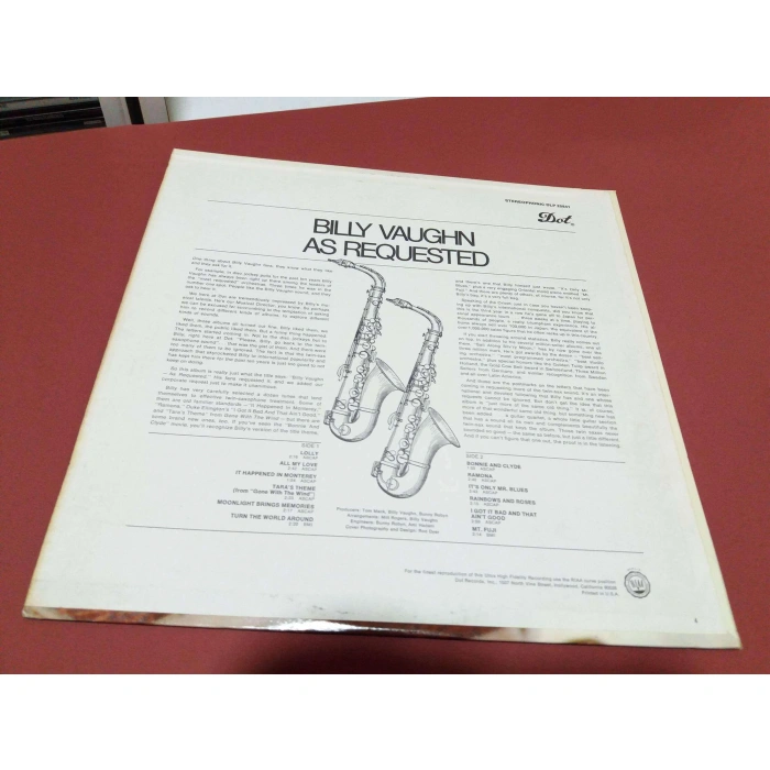 BILLY VAUGHN AS REQUESTED