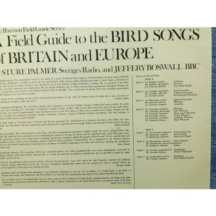 BIRD SONGS OF BRITAIN AND EUROPE