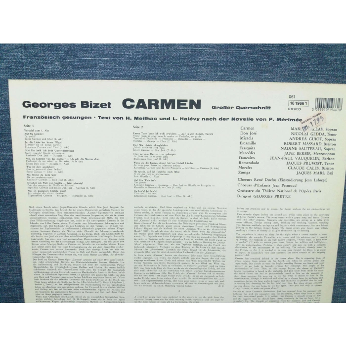 BIZET CARMEN GEORGES PRETRE