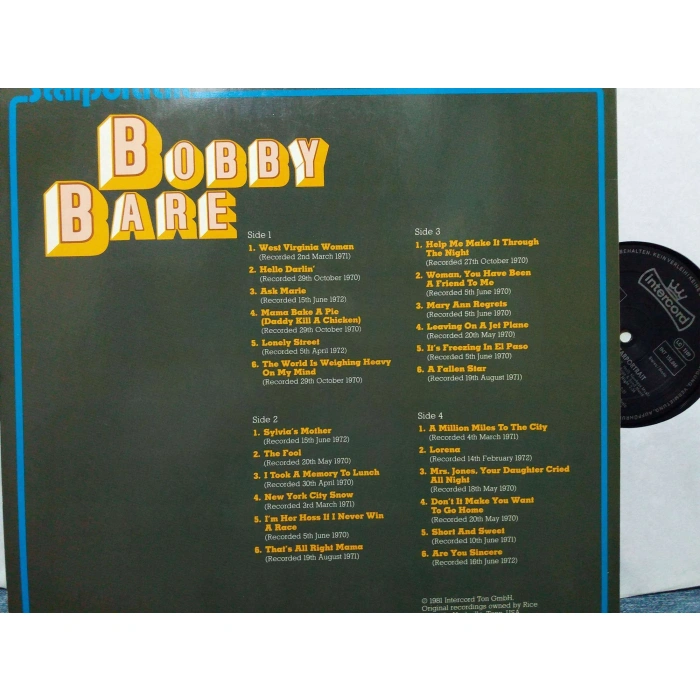 BOBBY BARE STARPORTRAIT   2 LP