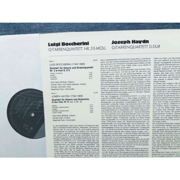 BOCCHERINI  -  HAYDN  GITARREN QUINTETT QUARTETT