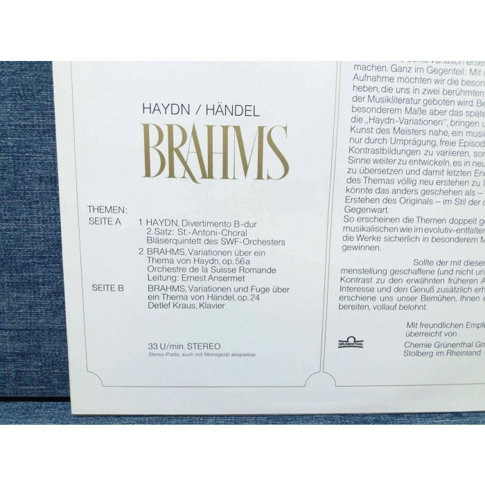 BRAHMS THEMA VON HANDEL UND HAYDN
