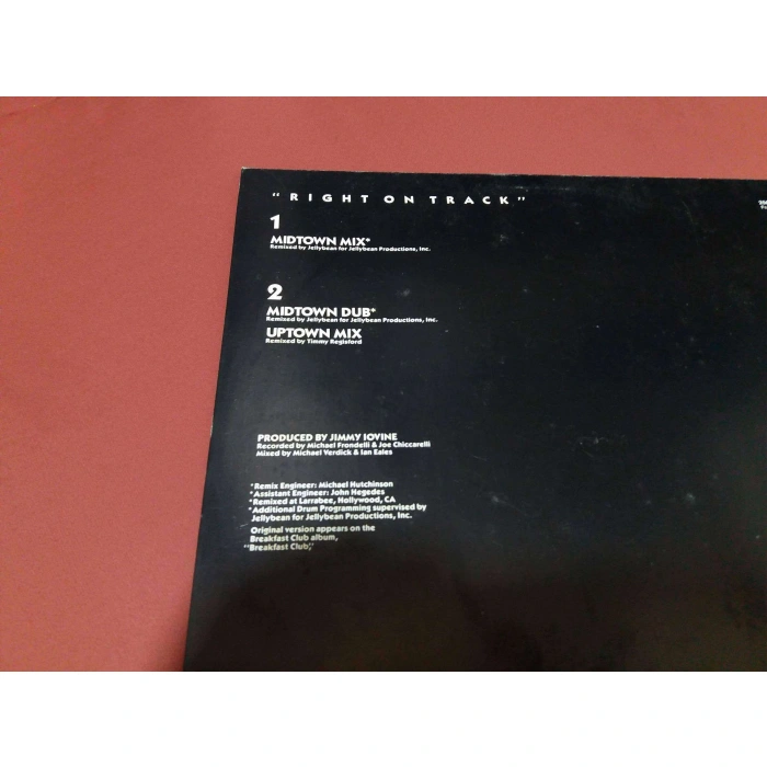 BREAKFAST CLUB RIGHT ON TRACK MAXI LP