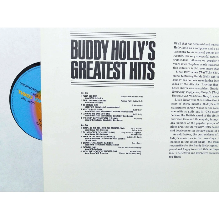 BUDDY HOLLY GREATEST HITS