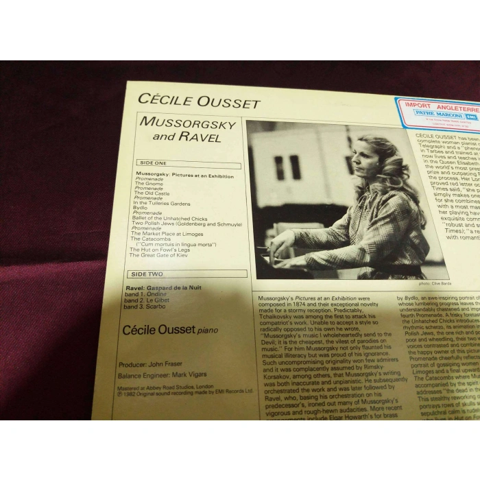 CECILE OUSSET MUSSORGSYK RAVEL