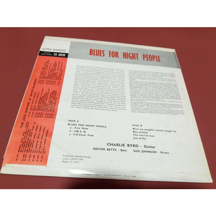 CHARLIE BYRD GUITAR BLUES FOR NIGHT PEOPLE