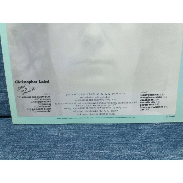 CHRISTOPHER LAID BACK IN A MINUTE