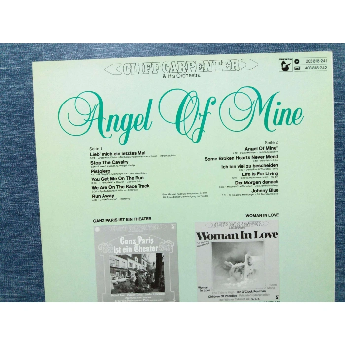 CLIFF CARPENTER ANGEL OF MINE