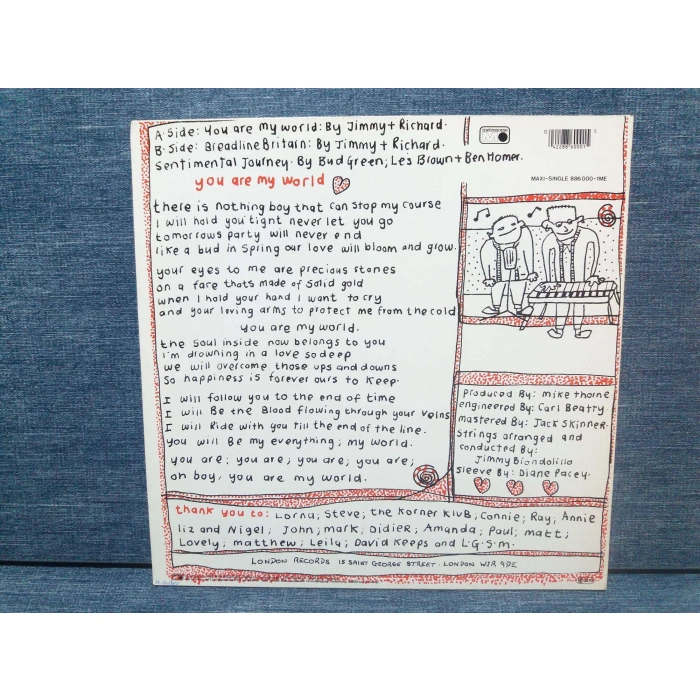 COMMUNARDS YOU ARE MY WORLD MAXI LP