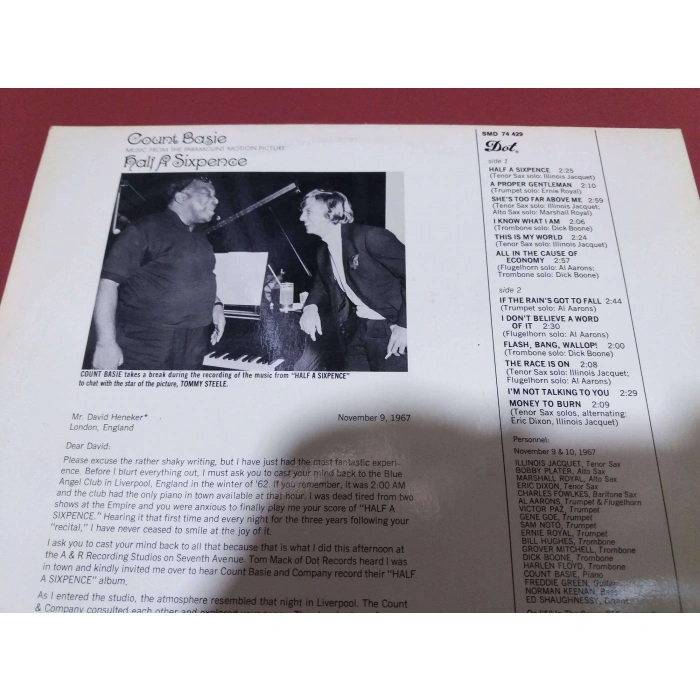 COUNT BASIE HALF A SIXPENCE FILM SOUNDTRACK