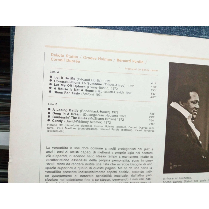 DAKOTA STATON BERNARD PURDIE GROOVE HOLMES CORNELL DUPREE