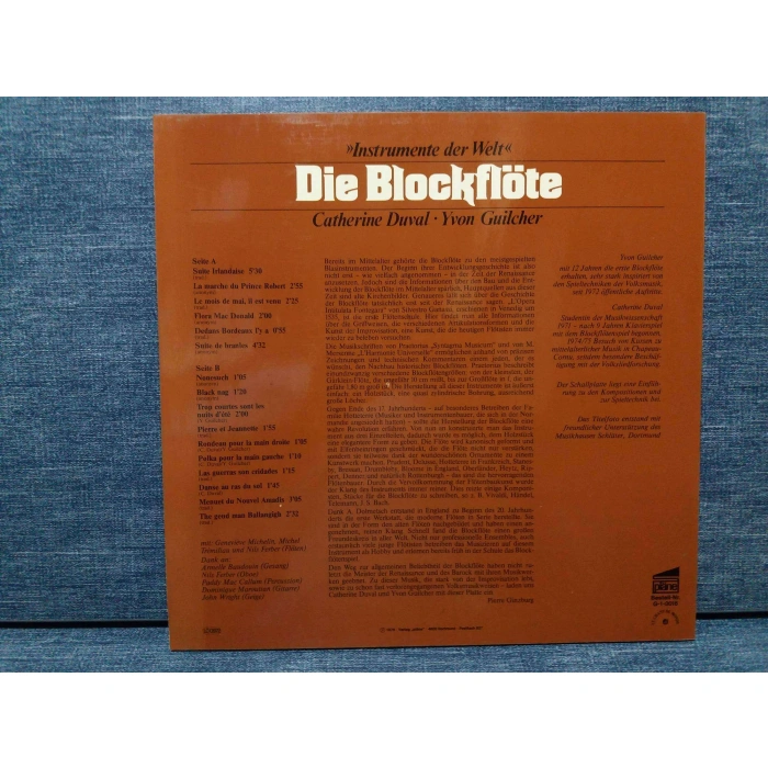 DIE BLOCKFLOTE CATHERINE DUVAL YVON GUILCHER