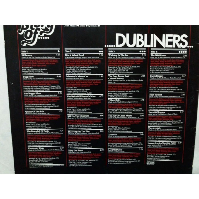 DUBLINERS STORY ALBUM 2 LP