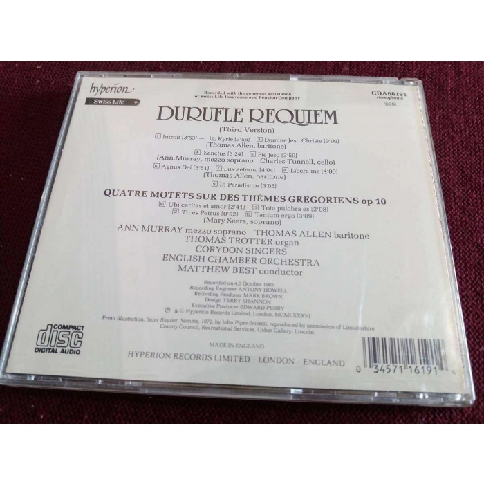 DURUFLE REQUIEM FOUR MOTETS