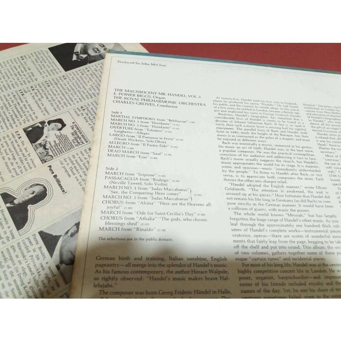 E.POWER BIGGS MAGNIFICENT MR HANDEL CHARLES GROVES